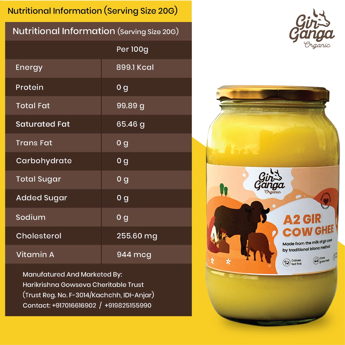 Pure & Organic A2 Gir Cow Ghee