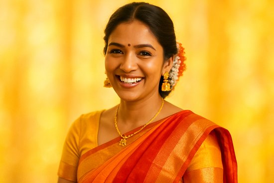 Indian lady little bright